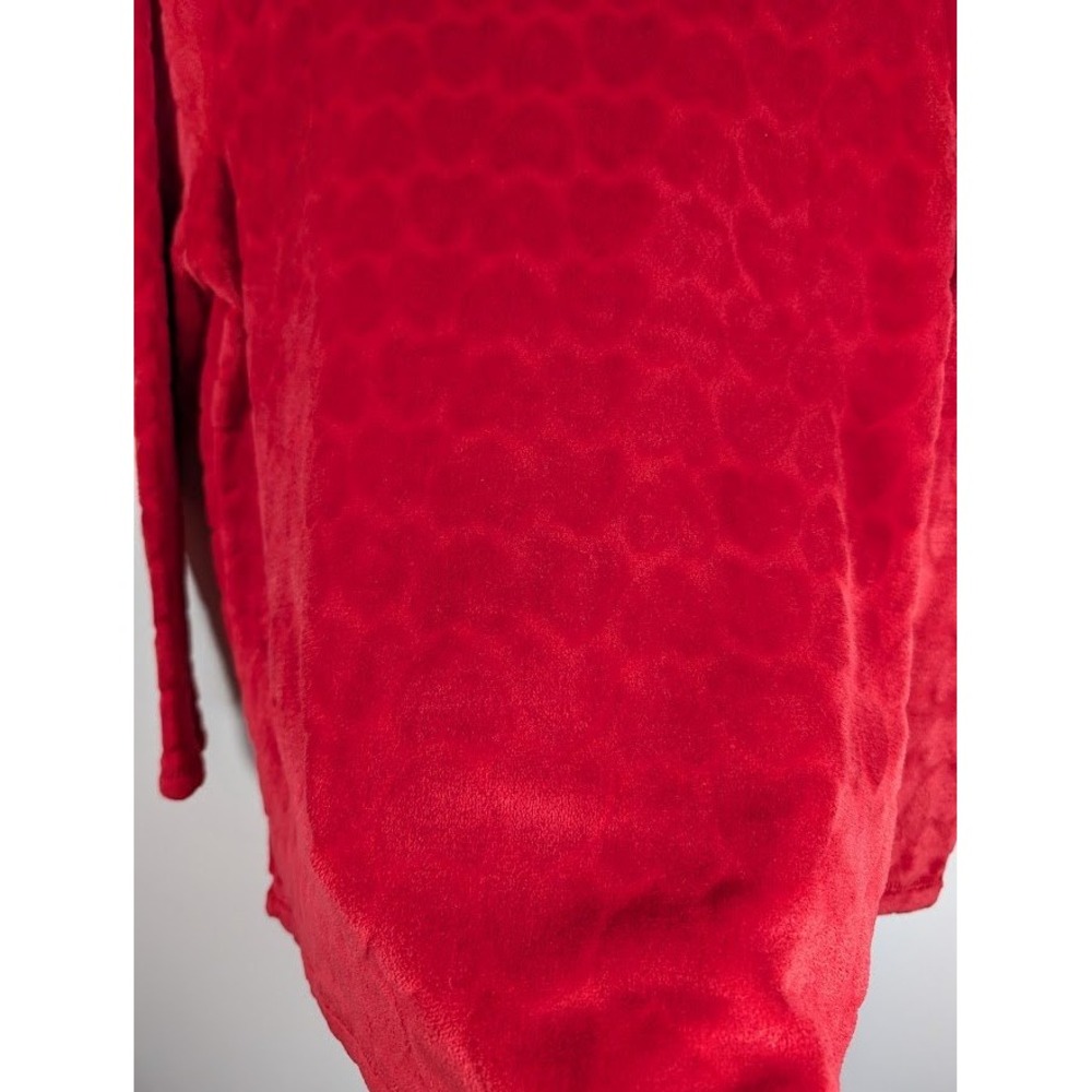 HUE Women's Fleece Pullover Top Size XL Valentine's Day Heart Love Cozy Soft - Picture 4 of 7
